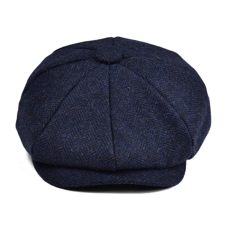 JANGOUL Boys Vintage Newsboy Cap Tweed Flat Beret Cabbie Hat for Kids Toddler Pageboy (48cm(6-24 Months), Navy) - Image 2